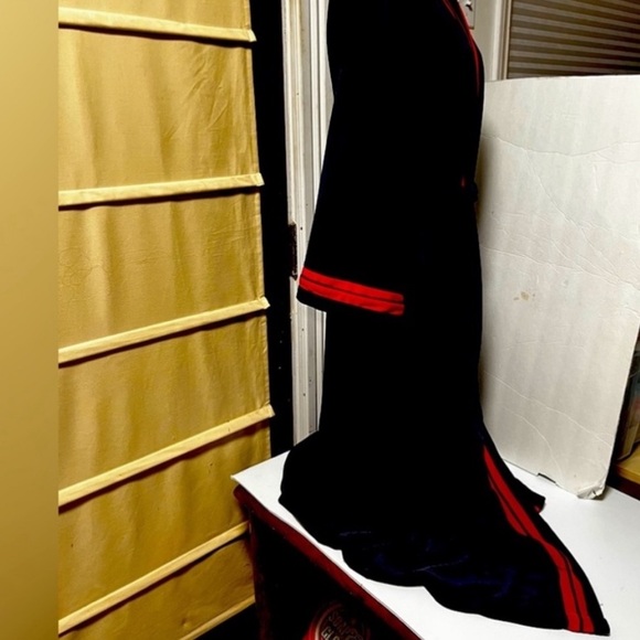 Christian Dior Navy and Red Men's Robe smoking jacket - Picture 9 of 15